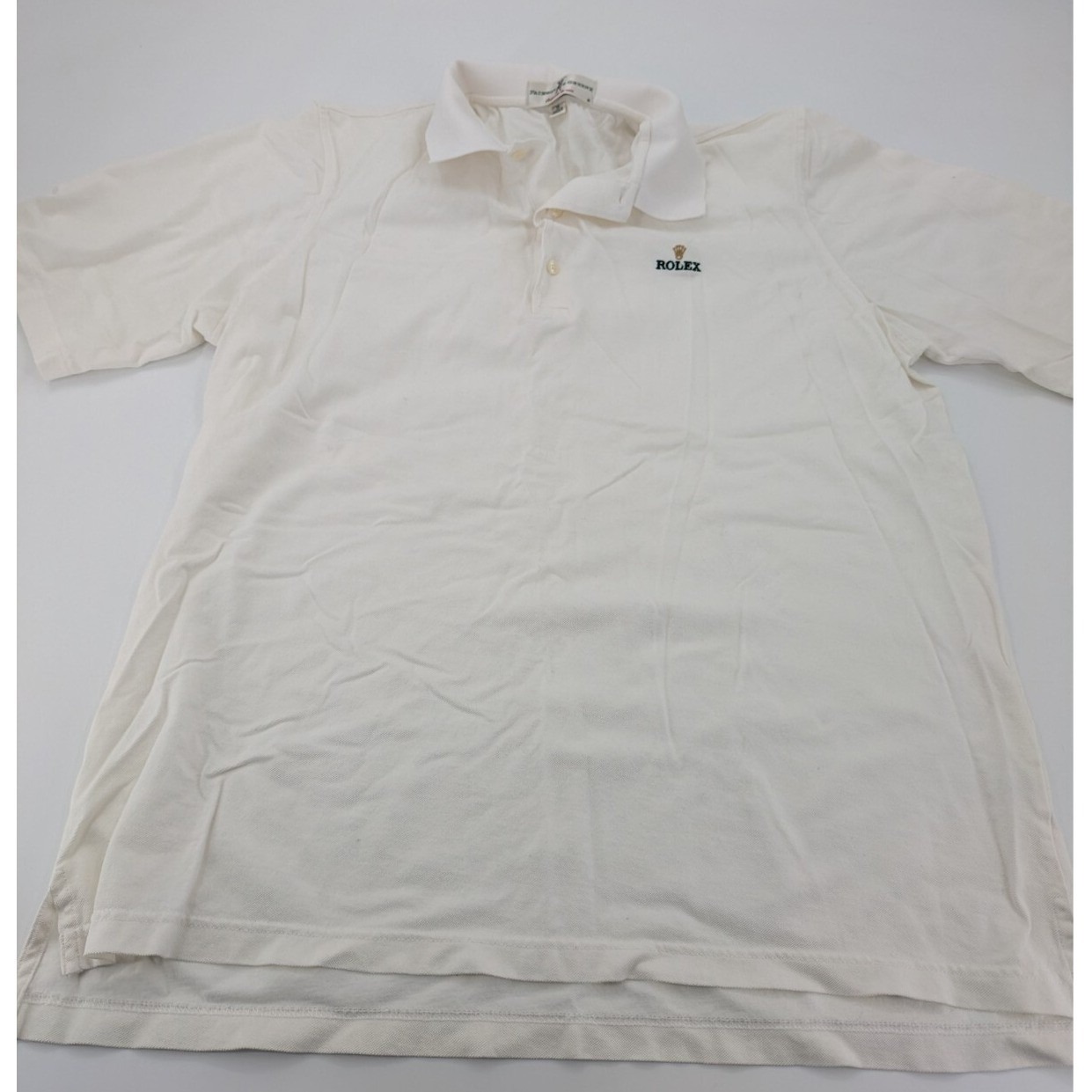 Vintage Fairway  Greene Rolex White Polo Shirt Mens Xl Golf Mercerized Cotton